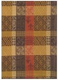 100% Cotton Jacquard Copper Fleur De Lis Dishtowel 18" X 28" Set / 6