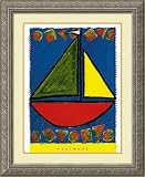 Sailboat Framed Art Print by Karen Gutowsky,26.7 in. x 32.7 in. Framed