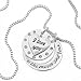 VueJoli I Love You to The Moon and Back Necklace w/Engraved Heart Pendant with Jewels for Girl Friend, Gift for Wife, Mom, Daughter, Friend. 20