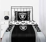 Oakland Raiders NFL Full Comforter & Sheet Set (5 Piece Bedding)