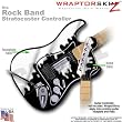 Chrome Drip on Black WraptorSkinz Skin fits Rock Band Stratocaster Guitar for Nintendo Wii, XBOX 360, PS2 & PS3 (GUITAR NOT INCLUDED)