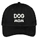 Trendy Apparel Shop Dog Mom Embroidered Low Profile Deluxe Cotton Cap Dad Hat - Black