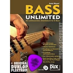 BASS UNLIMITED (+ 2 CDs) im Ringeinband inkl. Plektrum - ein umfassendes Arbeitsbuch f�r E-Bass mit �ber 500 Grooves in Noten und Tabulatur und �ber 40 Play-alongs - ideal auch zum Selbststudium (Ringbindung) von Andy Mayerl (Noten/Sheetmusic)
