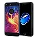 iPhone 7 Plus Case, Capsule-Case Hybrid Fusion Dual Layer Slick Armor Case (Black & Blue) for Apple iPhone 7 Plus - (Fire Phoenix)