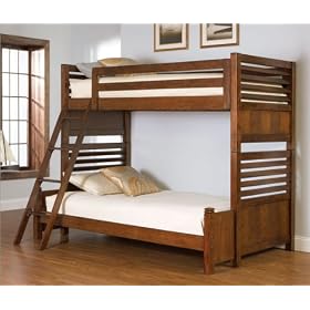 Broyhill Whitson Twin Over Full Bunk Bed in Cinnamon