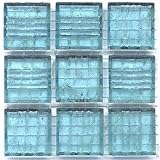 Diamond Tech Glass Mosaic Glass Series - Clear Bottle Blue Ceramic Tile