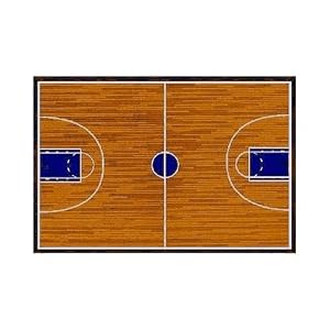 Basketball Court Rug 5'3x7'6 by 
