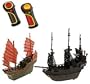 Pirates of the Caribbean At World's End Remote Control Mini Battle Pirate Ships - Chinese Junk and Black Pearl Plus Jack Sparrow and Sao Feng Mini Figures