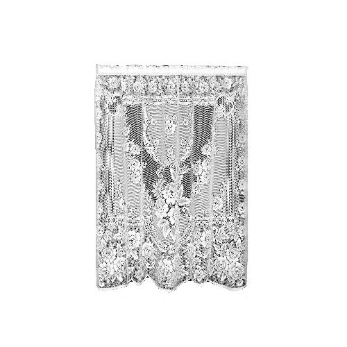 Heritage Lace Victorian Rose 60-Inch Wide by 84-Inch Drop Panel, White