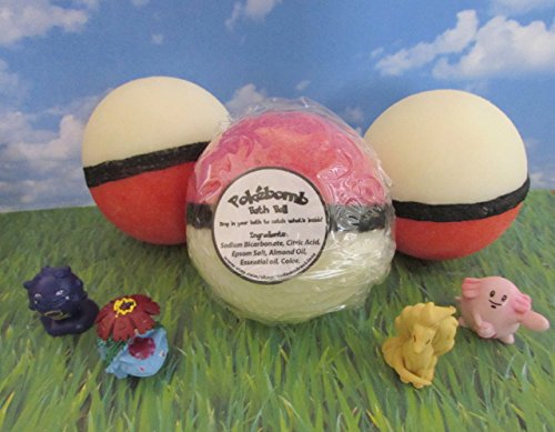 Pokémon inspired pokeball bath bomb