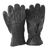 FLOSO Mens Thinsulate Lined Genuine Leather Gloves (3M 40g) (L/XL) (Black)