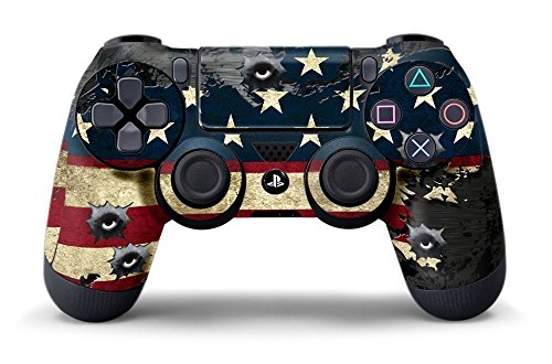 PS4 Controller Designer Skin for Sony PlayStation 4 DualShock Wireless Controller - Battle Torn Stripes