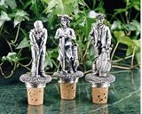 3 Piece Pewter Wine Cork Set