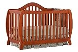 Stork Craft Monza I Fixed Side Convertible Crib, Cognac
