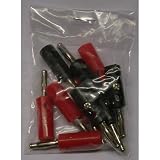 Produkt-Bild: Bananenstecker (je 5x rot und schwarz) mit Schraubanschluss. 10 St&uuml;ck.