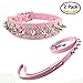 Newtensina Stylish Dog Collar and Lead Sets Punk Dog Collars Studded Dog collar and Leashes for Dogs