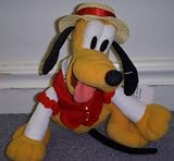 Disney Mickey Mouse Club House Barber Shop Quartet 8" Plush Bean Bag Pluto Doll