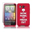 AIO "Now Panic And Freak Out" Lasred Silicone Case For HTC Desire HD + LCD Screen Protector