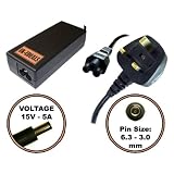UK-EDEALS - Top Quality Charger replacemnet for 15V 5A TOSHIBA SATELLITE PRO 4300 4600 LAPTOP CHARGER Ordinateur portable Adaptateurs Chargeur Pour with LEAD POWER CORD CABLE