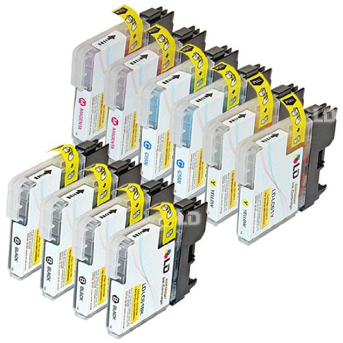 Brother LC61BK x4 ,LC61M,LC61Y,LC61Y x2 LD Compatible ink cartridgesthumbnail