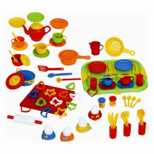 Childrens Toyshop  Toys : Coffee, Dinner, Cook and Bake Set on Tray