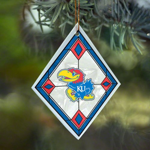 NCAA Kansas Jayhawks Art Glass Ornament