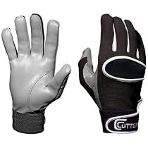 Cutters Solid Colored Gloves (Black, XX-Large)