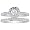 1/2ct Pave Diamond Bridal Engagement Ring Set in 14k White Gold, Available Ring Sizes 4-9.5, Ring Size 4 ( GH I1 )