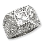 Sterling Silver Men's CZ Ring