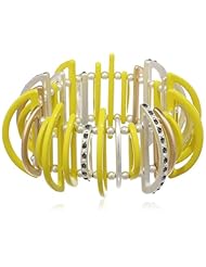 Kenneth Cole New York "Urban Rings" Yellow Stretch Bracelet, 7.5"