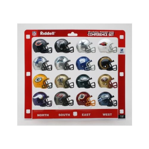 NFL Football Helm Set 16 Teams NFC