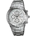 Casio EF-506D-7A Edifice White Dial Chronograph Stainless Steel Mens Watch