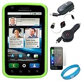 (Grey & Green) Vertex Duo Protector Case with Screen Protector for Motorola ....