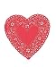 Fox Run 4-Inch Red Heart Paper Doilies, Pack of 24