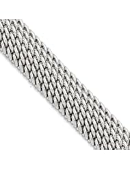 Leslies Sterling Silver Polished Mesh Link Bracelet