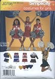 51y4kalbSsL. SL160  Simplicity J0798 also given as 4040 Cheerleader Costumes designed by Andrea Schewe