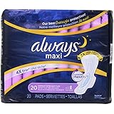 Always Extra Heavy Overnight Maxi Pads with Flexi-Wings - 20 Count