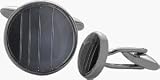Men's Steel Grey & Black Enamel Cufflinks