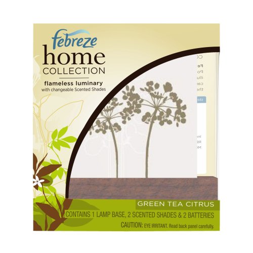 Febreze Home Collections Green Tea Citrus Flameless Luminary Starter Kit, 1 Kit Box