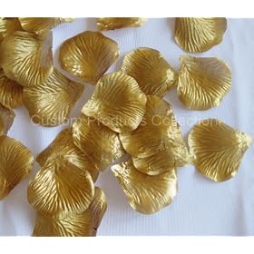 500 Gold Silk Rose Petals Wedding Party Favors