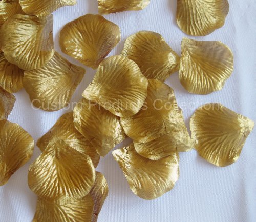 500 Gold Silk Rose Petals Wedding Party Favors
