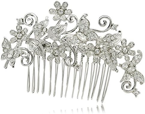 Butterfly Bride Wedding Hair Comb Headband Rhinestone Crystal Women Jewelry FA3238CLE