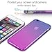 iPhone 6s Plus Case,CLONG iPhone 6 6s Plus Cover Colorful Clear Shell Slim Case Translucent Impact Resistant Flexible TPU Soft Bumper Case Protective Shell for iPhone 6/6S Plus 5.5 inch(Blue&Purple)
