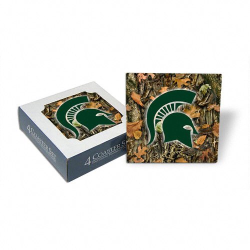 Michigan State Spartans Set of 4 Camouflage Coasters