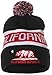 American Cities Unisex California Republic Bear Cuff Pom Pom Beanie Knit Hat Cap - Blck Red