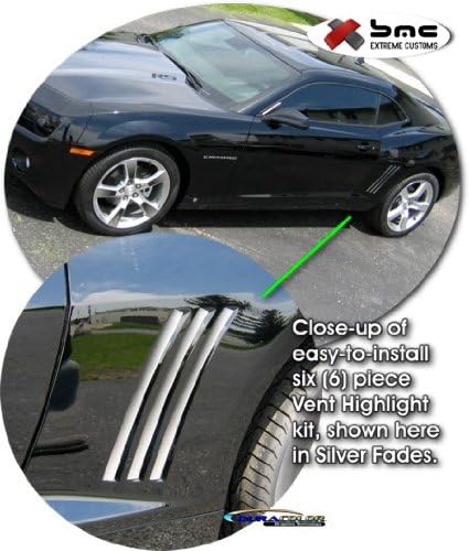 2010-2013 Chevrolet Camaro Faded White Side Vent Highlight Decal Kit