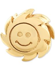 Reflection Beads Silver Gold Plated Smiley Sun Nature Bead