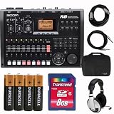 Zoom R8 R 8 Track Multi-Channel Digital Studio Recorder with Carrying Case, 8GB SD Card, Headphones, Cables, and Battery Bundle