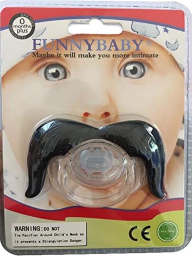 FUNNYBABY Mustache Pacifier - For Baby 0-6 6-12 Months - For Infants, Newborns, Boys and Girls - Funny Novelty Pacifier - Cowboy