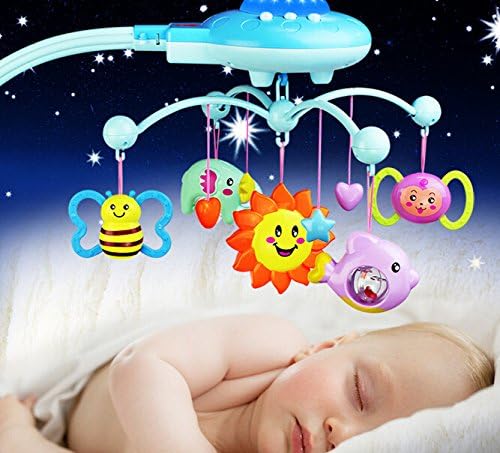 ASY Baby Crib Bell Mobile Wind-up Music Box Cute Bed Toy Cartoon Gift Nursery For 0-3Years Old